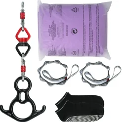 VEVOR Aerial Silk & Yoga Swing, 8.7 Yards, Aerial Yoga Hammock Kit with 100gsm Nylon Fabric, Full Rigging Hardware & Easy Set-up Guide, Antigravity Flying for All Levels Fitness Bodybuilding, Purple