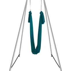 VEVOR Aerial Yoga Frame & Yoga Hammock, 9.67 ft Height Professional Yoga Swing Stand Comes with 6.6 Yards Aerial Hammock, Max 551.15 lbs Load Capacity Yoga Rig for Indoor Outdoor Aerial Yoga, Green