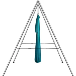 VEVOR Aerial Yoga Frame & Yoga Hammock, 9.67 ft Height Professional Yoga Swing Stand Comes with 6.6 Yards Aerial Hammock, Max 551.15 lbs Load Capacity Yoga Rig for Indoor Outdoor Aerial Yoga, Green