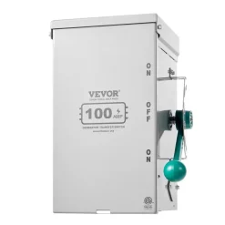 VEVOR 100A Generator Transfer Switch, 24000W Manual Transfer Switch, Heavy Duty Double-Throw Power Transfer Switch 120/240V, Meeting NEMA 3R Standards, for Outdoor, Indoor, and Portable Generator