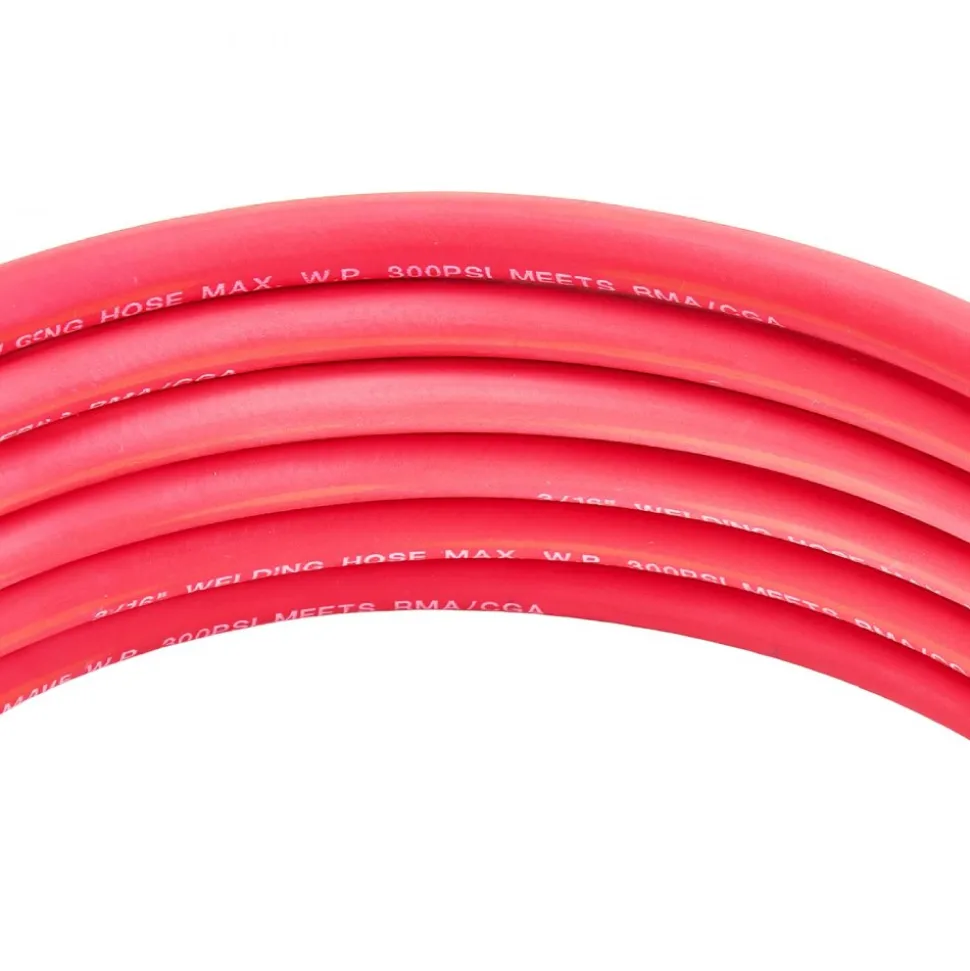 VEVOR Air Acetylene Torch Hose, 3/16-Inch x 12FT Acetylene Welding Hose with 3/8"-24 LH A-Type Fittings, AH-12 R Grade Welding Torchs Hose Compatible with AR-B/AR-MC Regulators