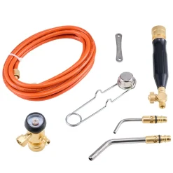 VEVOR Air Acetylene Torch Kit, Acetylene Gas Welding Tool with 149'' Hose, 2 Welding Tips, CGA200 Regulator & Torch Handle, Gas Brazing Welder for Home DIY Industrial Sites (without Gas Cylinder)