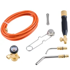 VEVOR Air Acetylene Torch Kit, Acetylene Gas Welding Tool with 149'' Hose, 2 Welding Tips, CGA200 Regulator & Torch Handle, Gas Brazing Welder for Home DIY Industrial Sites (without Gas Cylinder)