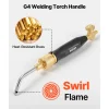 VEVOR Air Acetylene Torch Kit, Acetylene Gas Welding Tool with 11.8FT Rubber Hose, 4 Welding Tips & CGA200 Regulator, Swirl Frame Gas Brazing Torch Kit for Home DIY and Industrial Metalworking