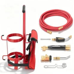 VEVOR Air Acetylene Torch Kit, Acetylene Gas Welding Tool with 11.8FT Rubber Hose, 4 Welding Tips & CGA200 Regulator, Swirl Frame Gas Brazing Torch Kit for Home DIY and Industrial Metalworking