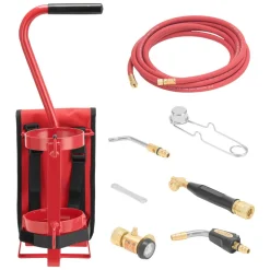 VEVOR Air Acetylene Torch Kit, Acetylene Gas Welding Tool with 11.8FT Rubber Hose, 4 Welding Tips & CGA200 Regulator, Swirl Frame Gas Brazing Torch Kit for Home DIY and Industrial Metalworking