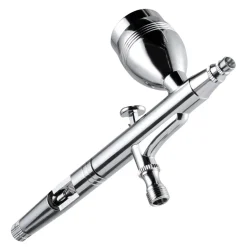 VEVOR Airbrush Gun, Dual Action Gravity Feed with 0.3 mm and 0.5 mm Nozzles, Airbrush Kit with 2/7/12ml Copper Cups and Cleaning Accessories, Ideal for Painting Models, Desserts, Cakes, and Nail Art