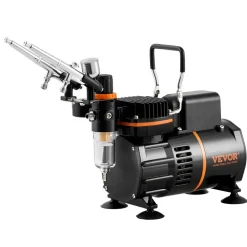 VEVOR Airbrush Kit, Dual Fan Air Compressor Professional Airbrushing System Kit with 3 Airbrushes, Holder, Color Mixing Wheel, Cleaning Brush Set, Air Brush Set for Art Nail Cookie Tattoo Makeup Cake