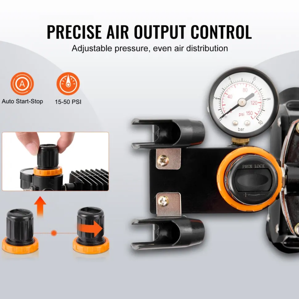 VEVOR Airbrush Kit, Dual Fan Air Compressor Professional Airbrushing System Kit with 3 Airbrushes, Holder, Color Mixing Wheel, Cleaning Brush Set, Air Brush Set for Art Nail Cookie Tattoo Makeup Cake