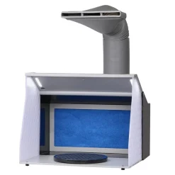 VEVOR Airbrush Spray Booth, Portable Hobby Airbrush Paint Spray Booth Kit with 4 LED Light, Powerful Dual Exhaust Fans, Turntable and 6 ft Extension Hose, for Painting Models, Arts, Crafts, Cakes
