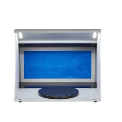 VEVOR Airbrush Spray Booth, Portable Hobby Airbrush Paint Spray Booth Kit with 4 LED Light, Powerful Dual Exhaust Fans, Turntable and 6 ft Extension Hose, for Painting Models, Arts, Crafts, Cakes