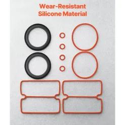 VEVOR Air Compressor Cylinder Sleeve & Compression Ring Kit, Stainless Steel Air Compressor Replacement Parts, Head Gaskets, Cylinder O-Rings, Sleeves, Piston Rings, Fits VEVOR 5.2 CFM Compressors