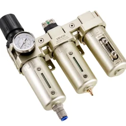 VEVOR Air Compressor Filter Regulator, 3/4" NPT 3-Stage 5μm & 0.3μm & 0.1μm Air Drying System with Micron Filters and Desiccant Dryer, Auto Drain Air Compressor Water Separator 175PSI Max Pressure
