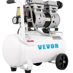 VEVOR Air Compressor 6.6 Gallon, Portable Air Compressor 1 HP, Oil Free Air Compressor Steel Tank 750W,  Pancake Air Compressor 115 PSI, Ultra Quiet Compressor for Home Repair, Tire Inflation