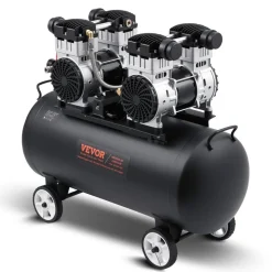 VEVOR Air Compressor, 20 Gallon Steel Tank, 4HP 10.6 CFM@90 PSI Oil Free Air Compressor & Max. 125PSI Pressure, 78dB Ultra Quiet Portable Compressor, for Auto Repair, Tire Inflation, Spray Painting