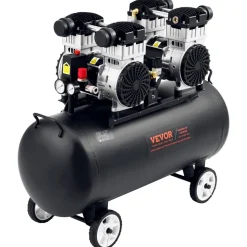 VEVOR Air Compressor, 20 Gallon Steel Tank, 4HP 10.6 CFM@90 PSI Oil Free Air Compressor & Max. 125PSI Pressure, 78dB Ultra Quiet Portable Compressor, for Auto Repair, Tire Inflation, Spray Painting