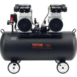 VEVOR Air Compressor, 20 Gallon Steel Tank, 4HP 10.6 CFM@90 PSI Oil Free Air Compressor & Max. 125PSI Pressure, 78dB Ultra Quiet Portable Compressor, for Auto Repair, Tire Inflation, Spray Painting