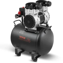 VEVOR Air Compressor, 10 Gallon Steel Tank, 2HP 5.3 CFM@90 PSI Oil Free Air Compressor & Max. 125PSI Pressure, 78dB Ultra Quiet Portable Compressor, for Auto Repair, Tire Inflation, Spray Painting