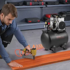 VEVOR Air Compressor, 10 Gallon Steel Tank, 2HP 5.3 CFM@90 PSI Oil Free Air Compressor & Max. 125PSI Pressure, 78dB Ultra Quiet Portable Compressor, for Auto Repair, Tire Inflation, Spray Painting