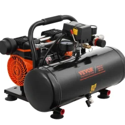 VEVOR Air Compressor, 2 Gallon Steel Tank, 1HP 2.1 CFM 8bar Oil Free Air Compressor & Max. 120PSI Pressure, 81dB Ultra Quiet Portable Compressor, for Auto Repair, Tire Inflation, Spray Painting