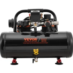 VEVOR Air Compressor, 2 Gallon Steel Tank, 1HP 2.1 CFM 8bar Oil Free Air Compressor & Max. 120PSI Pressure, 81dB Ultra Quiet Portable Compressor, for Auto Repair, Tire Inflation, Spray Painting