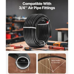 VEVOR Air Compressor Line Kit, 100FT x 3/4