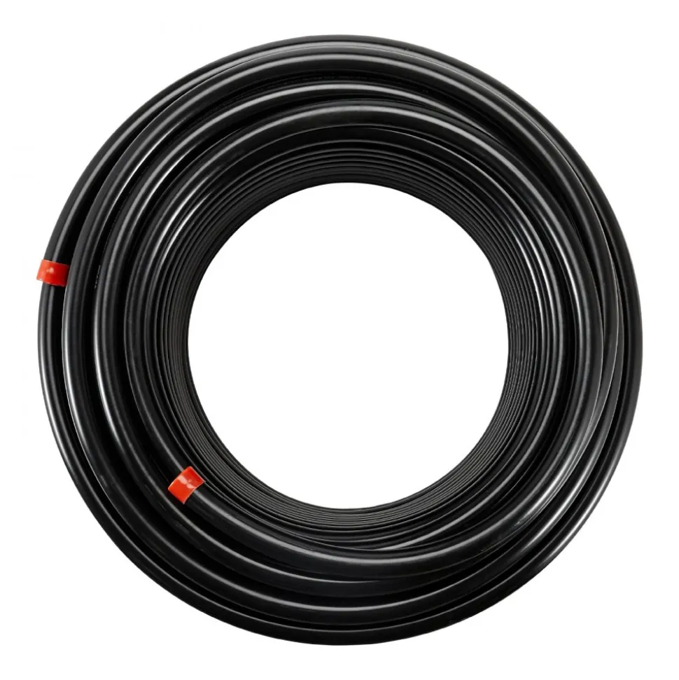 VEVOR Air Compressor Line Kit, 200FT x 3/4", HDPE-Aluminum Compressed Air Piping System, Leak-Proof & Easy-to-Install, Compressed Air Line Tubing Kit for Garages Workshops, Black
