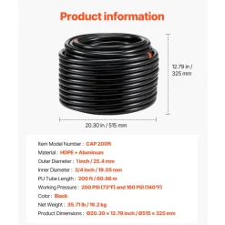 VEVOR Air Compressor Line Kit, 200FT x 3/4