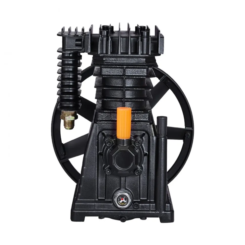 VEVOR Air Compressor Pump Head, 3HP 5.8CFM @ 90PSI, Twin Cylinder Oil Lubricated Air Compressor Piston Pump Head, Single-Stage Aluminum Air Compressor Pump Replacement with Max. 116PSI Pressure
