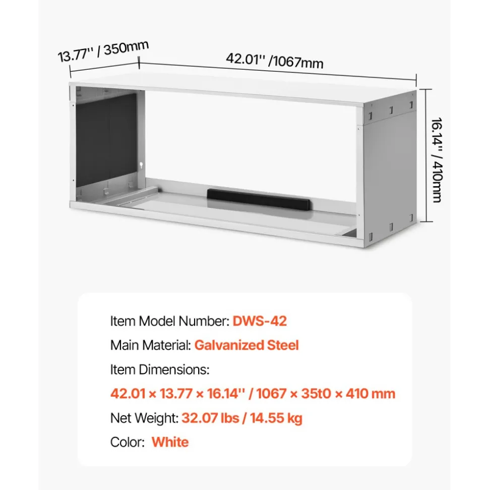 VEVOR Air Conditioner Wall Sleeve, 42 in Through the Wall Air Conditioner Sleeve, Wall Sleeve, Compatible with Most Brands of Through the Wall AC, Durable and Weather-Resistant Insulation Accessories