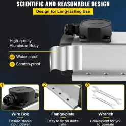 VEVOR Air Cooled Spindle Motor 2.2KW CNC Spindle Motor 220V Square Air Cooled Spindle Motor ER20 Collet 24000 RPM CNC Spindle 6A Spindle Motor 400 Hz for CNC Router Engraving Milling Machine
