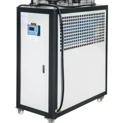 VEVOR Air Cooled Water Chiller 5 Ton Portable, 5Hp 53L Tank Industrial Chiller, Finned Condenser w/Micro-Computer Control, 15KW Cooling Capacity Stainless Steel Tank Chiller Machine for Cooling Water