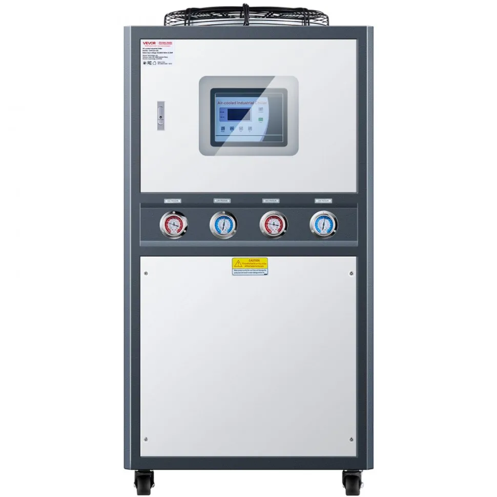VEVOR Air-Cooled Water Chiller, 12.3 HP, Industrial Water Chiller with 30,240 Kcal/h Cooling Capacity, Dual Compressor, 37 Gal Large Tank, LED Display, Cooler for Cooling Water, Not Air Conditioner