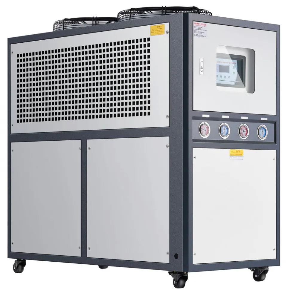 VEVOR Air-Cooled Water Chiller, 12.3 HP, Industrial Water Chiller with 30,240 Kcal/h Cooling Capacity, Dual Compressor, 37 Gal Large Tank, LED Display, Cooler for Cooling Water, Not Air Conditioner