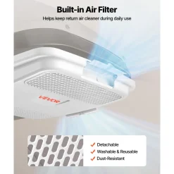 VEVOR Air Distribution Box, 115V Non-Ducted RV Air Conditioner ADB Unit with Operating Panel, Detachable Filter, and Four-Way Airflow, Used for VEVOR Non-Ducted Cooling-Only Rooftop RV AC Unit, White
