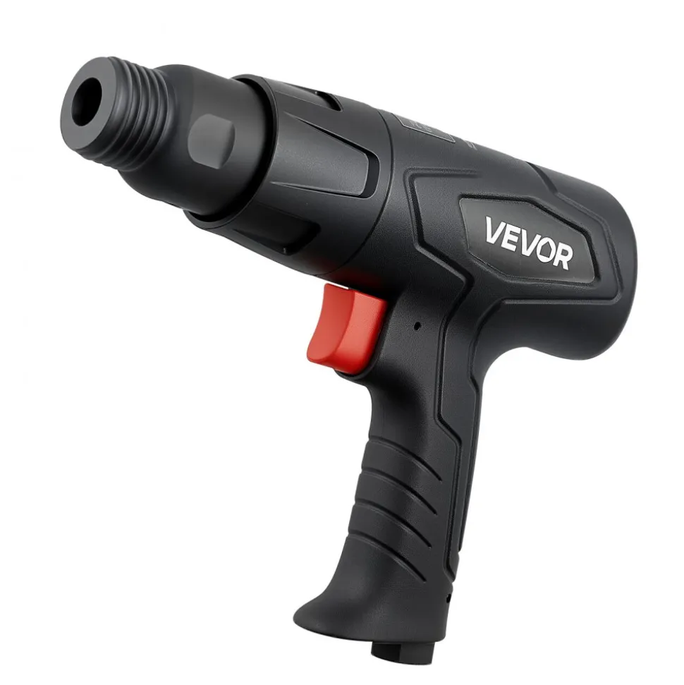 VEVOR Air Hammer, 2500-2700BPM Pneumatic Hammer with 2.76-inch Stroke & 4PCS 6.7" Long Barrel Chisels, Pistol-Grip Compact Air Chisel Pneumatic Shovel Tool for Cutting Scraping Demolishing