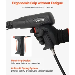 VEVOR Air Hammer, 2500-2700BPM Pneumatic Hammer with 2.76-inch Stroke & 4PCS 6.7