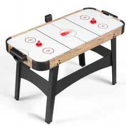 VEVOR 54" Air Hockey Table with Electronic Scorer & High-powered Blower, for Family Game Room, Basements and Home Air Powered Hockey Arcade Game Table Set with Pushers & Pucks, Stable Leg