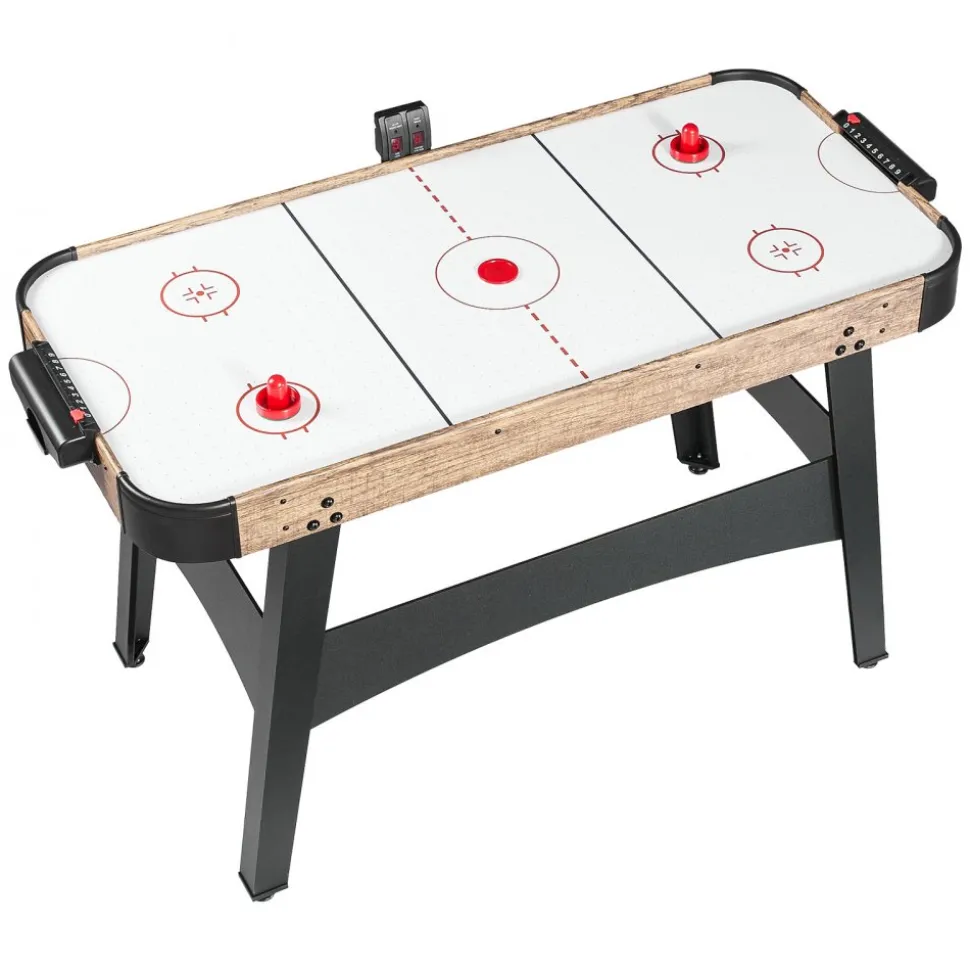 VEVOR 54" Air Hockey Table with Electronic Scorer & High-powered Blower, for Family Game Room, Basements and Home Air Powered Hockey Arcade Game Table Set with Pushers & Pucks, Stable Leg