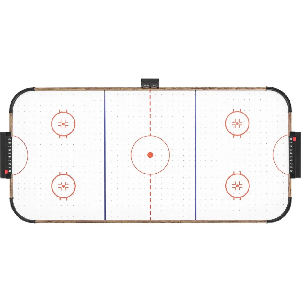 VEVOR 54" Air Hockey Table with Electronic Scorer & High-powered Blower, for Family Game Room, Basements and Home Air Powered Hockey Arcade Game Table Set with Pushers & Pucks, Stable Leg