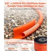 VEVOR Air Hose, 1/4" x 100FT Hybrid Air Compressor Hose, 300 PSI Kink-Resistant Pneumatic Hoses with 1/4-inch Solid MNPT Bras Fittings, Three-Layer Construction, All-Weather Flexibility