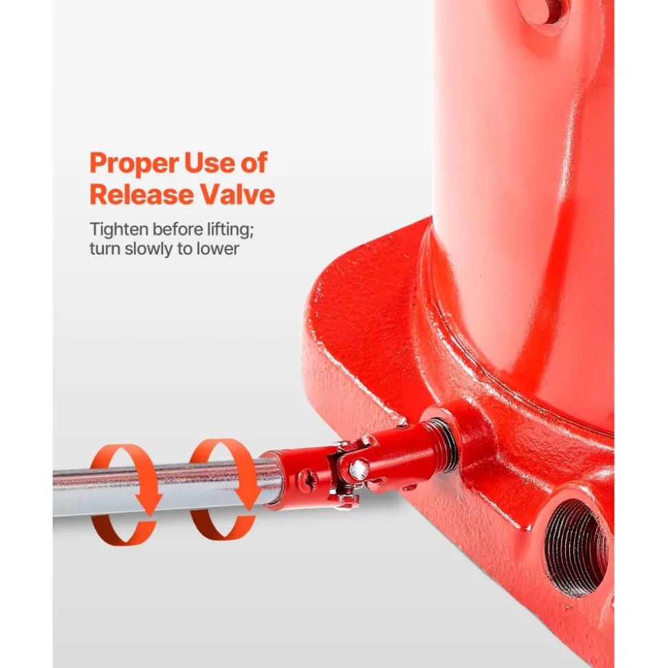 VEVOR Air Hydraulic Bottle Jack, 50 Ton (110231.5 lbs) Capacity, 10.4-16.1 Inch Lifting Range, Pneumatic/Manual Heavy Duty Welded Bottle Jack with Pump for Car, SUV, Pickup, Truck, RV Auto Repair, Red