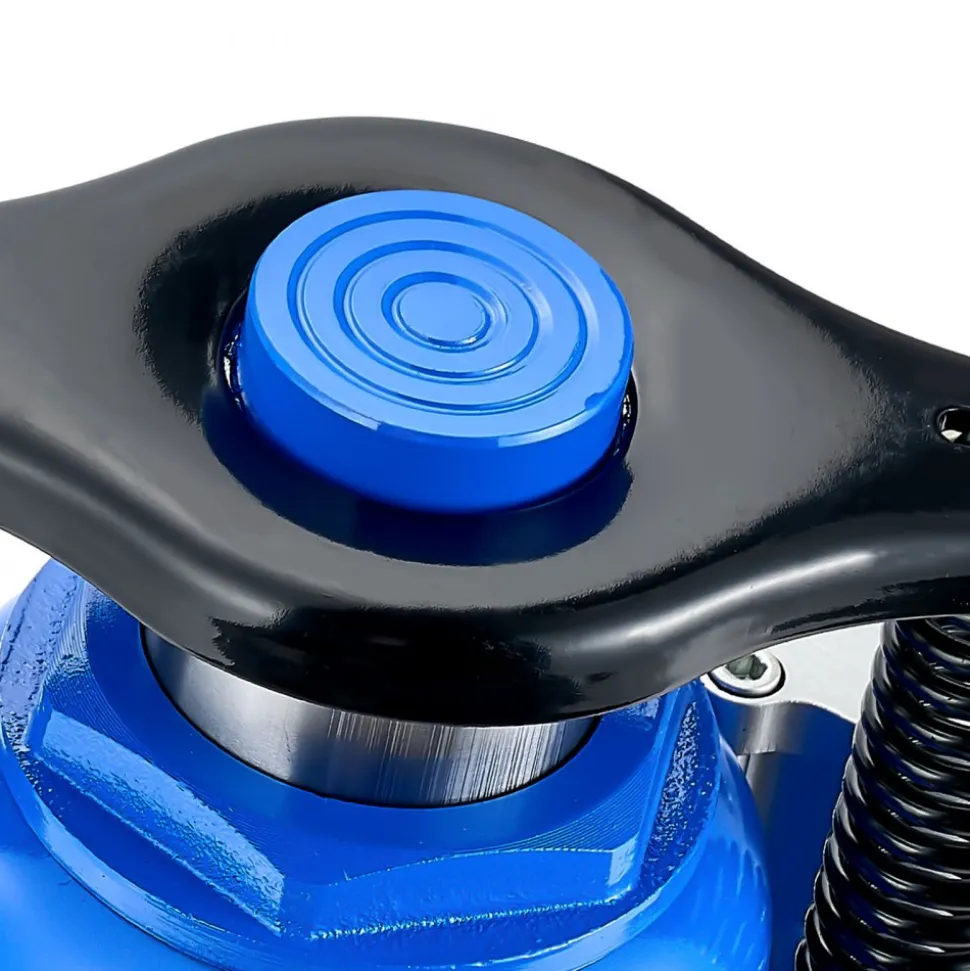 VEVOR Air Hydraulic Bottle Jack, 32 Ton (70546.9 lbs) Capacity, 10-16.3 Inch Lifting Range, Pneumatic/Manual Heavy Duty Welded Bottle Jack with Pump for Car, SUV, Pickup, Truck, RV, Auto Repair, Blue