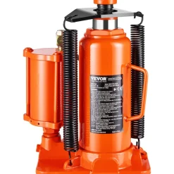 VEVOR Air Hydraulic Bottle Jack, 12 Ton/26455 lbs Pneumatic Hydraulic Bottle Jack with 10.43''-19.88'' Lifting Range & Manual Hand Pump, for Pickup, Truck, RV, Auto Repair, Industrial Engineering