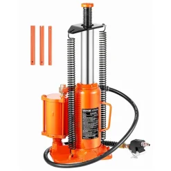 VEVOR Air Hydraulic Bottle Jack, 12 Ton/26455 lbs Pneumatic Hydraulic Bottle Jack with 10.43''-19.88'' Lifting Range & Manual Hand Pump, for Pickup, Truck, RV, Auto Repair, Industrial Engineering