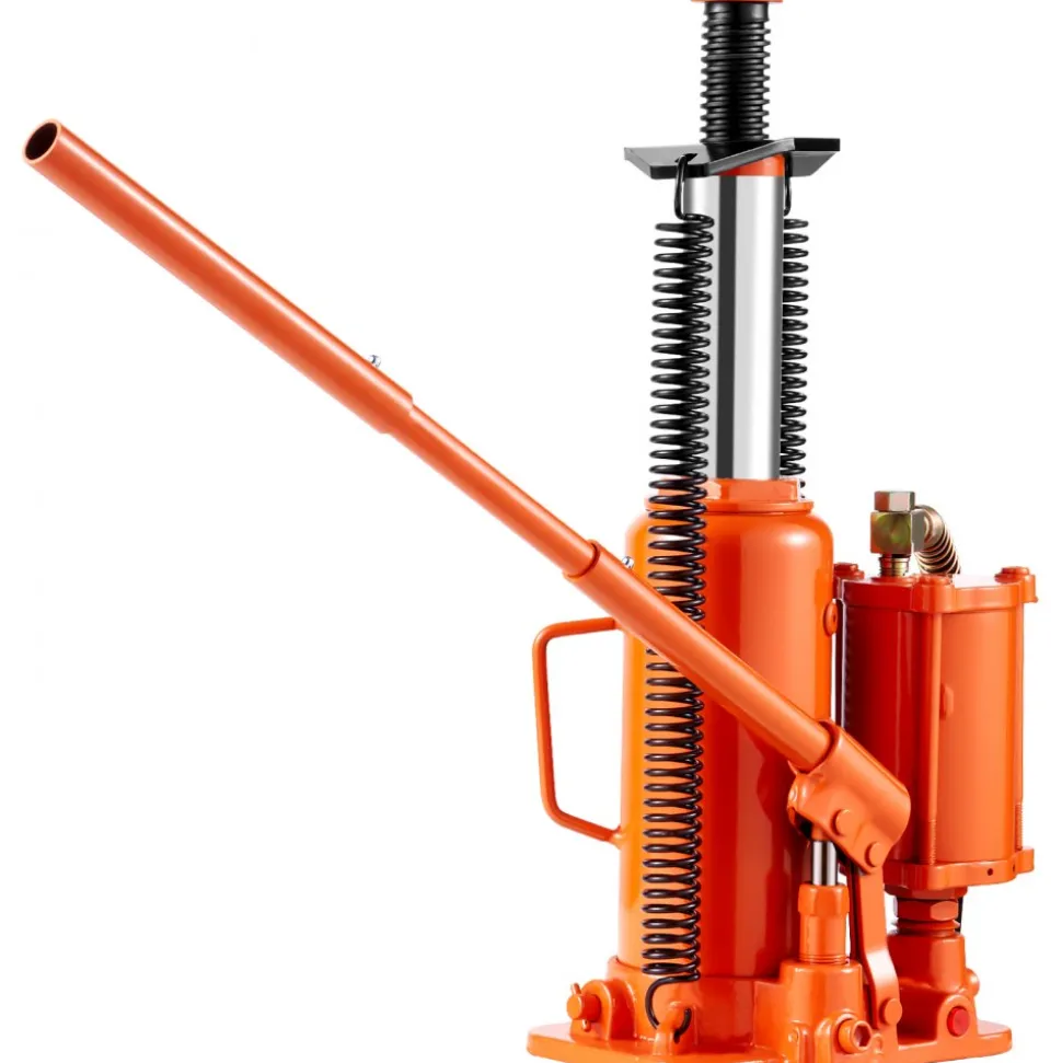VEVOR Air Hydraulic Bottle Jack, 12 Ton/26455 lbs Pneumatic Hydraulic Bottle Jack with 10.43''-19.88'' Lifting Range & Manual Hand Pump, for Pickup, Truck, RV, Auto Repair, Industrial Engineering