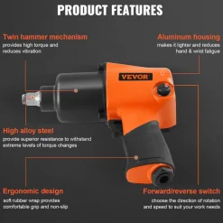 VEVOR Air Impact Wrench, 1/2