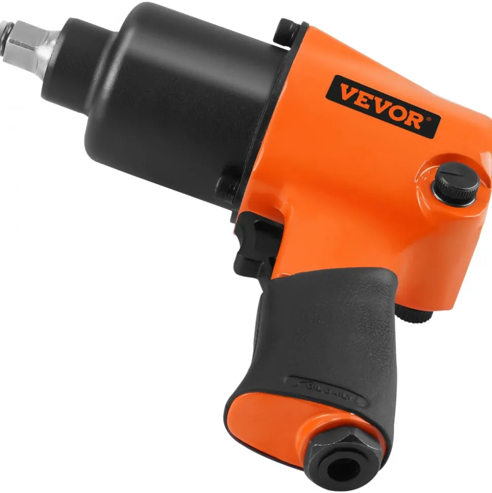VEVOR Air Impact Wrench, 1/2" Drive Air Impact Gun Up to 880ft-lbs Nut-busting Torque, 7500RPM Lightweight Pneumatic Tool for Auto Repairs and Maintenance