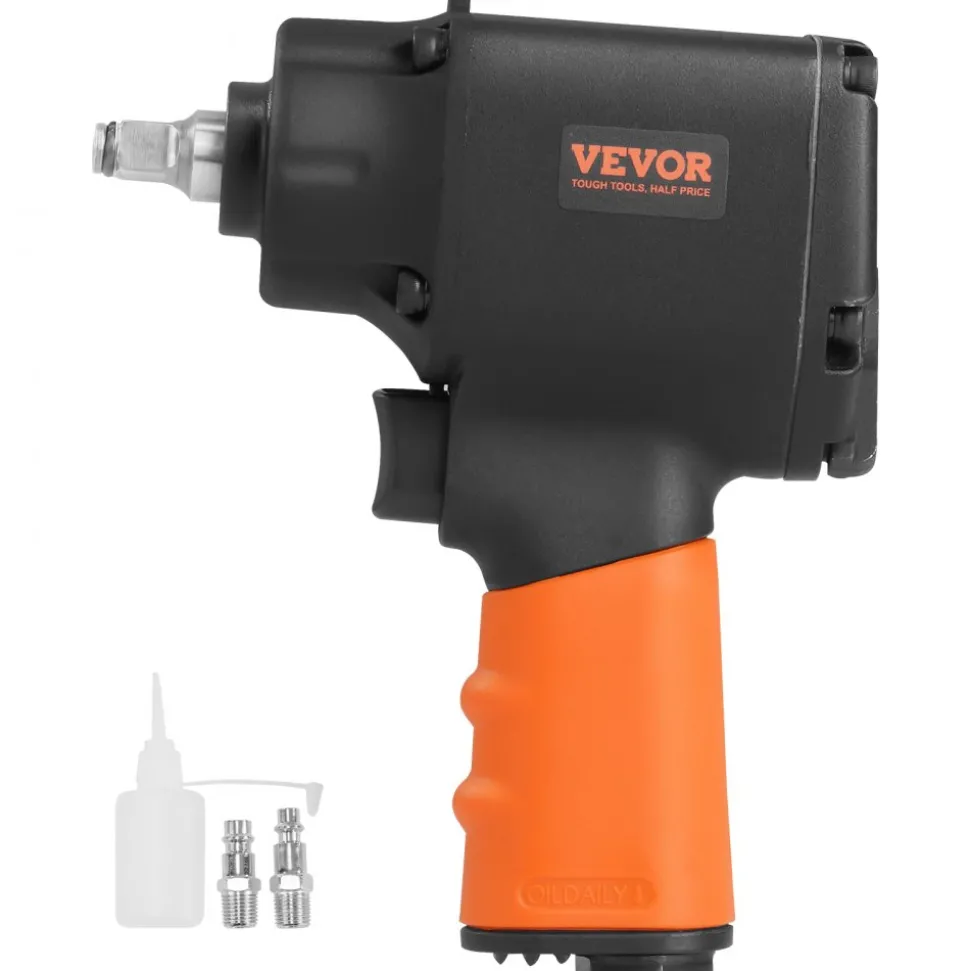 VEVOR Air Impact Wrench, 3/8-Inch Drive Air Impact Gun, Up to 690ft-lbs Nut-busting Torque, Lightweight Pneumatic Impact Wrench for Auto Repairs and Maintenance