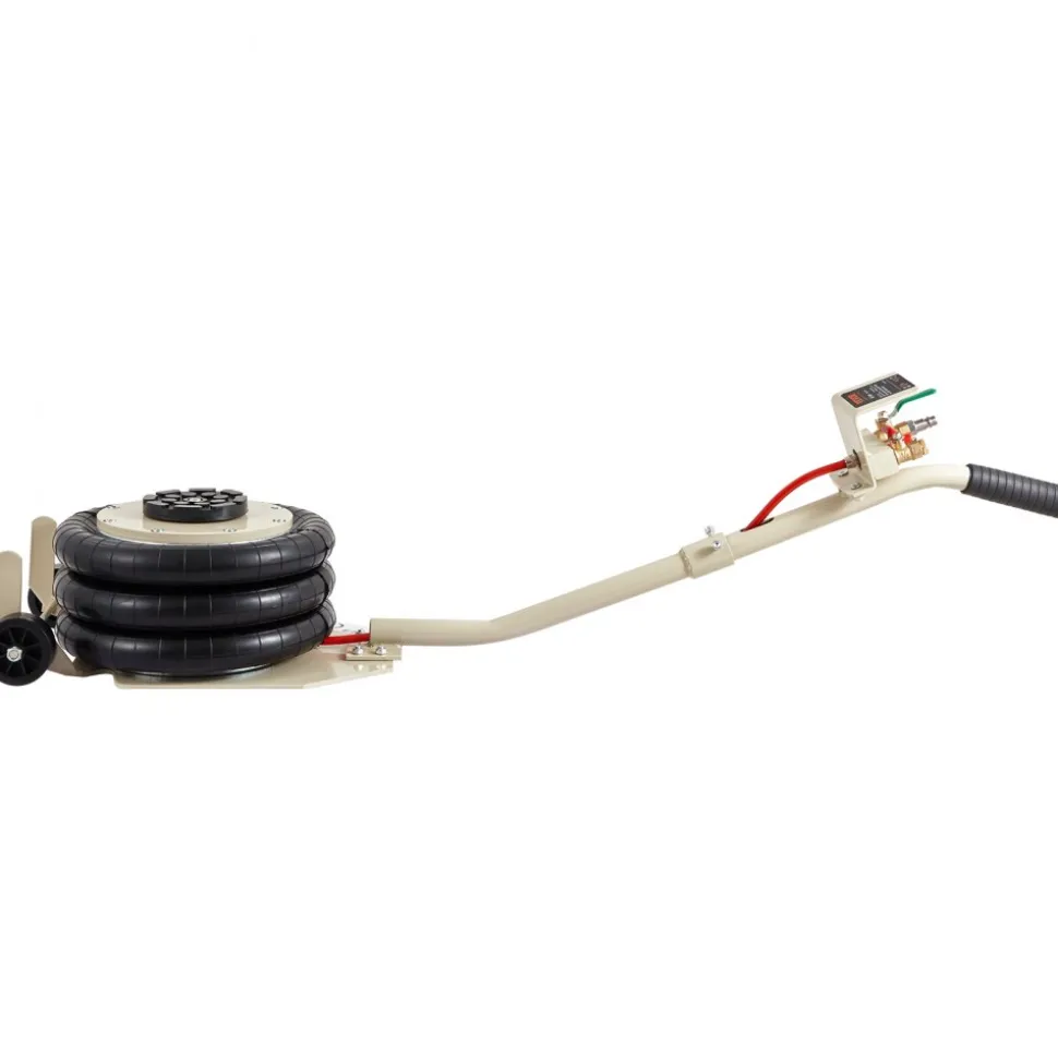 VEVOR Air Jack, 3T / 6600 lbs Triple Bag Air Jack, Airbag Jack with Six Steel Pipes, Lift up to 17.7 inch/450 mm, 3-5 s Fast Lifting Pneumatic Jack, with Long Handles for Car, Garage, Repair